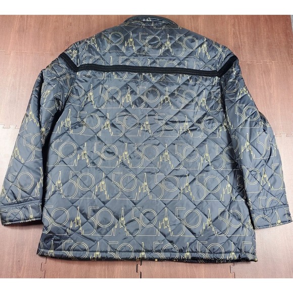 Disney Black and Gold Puffer Jacket - Picture 2 of 16